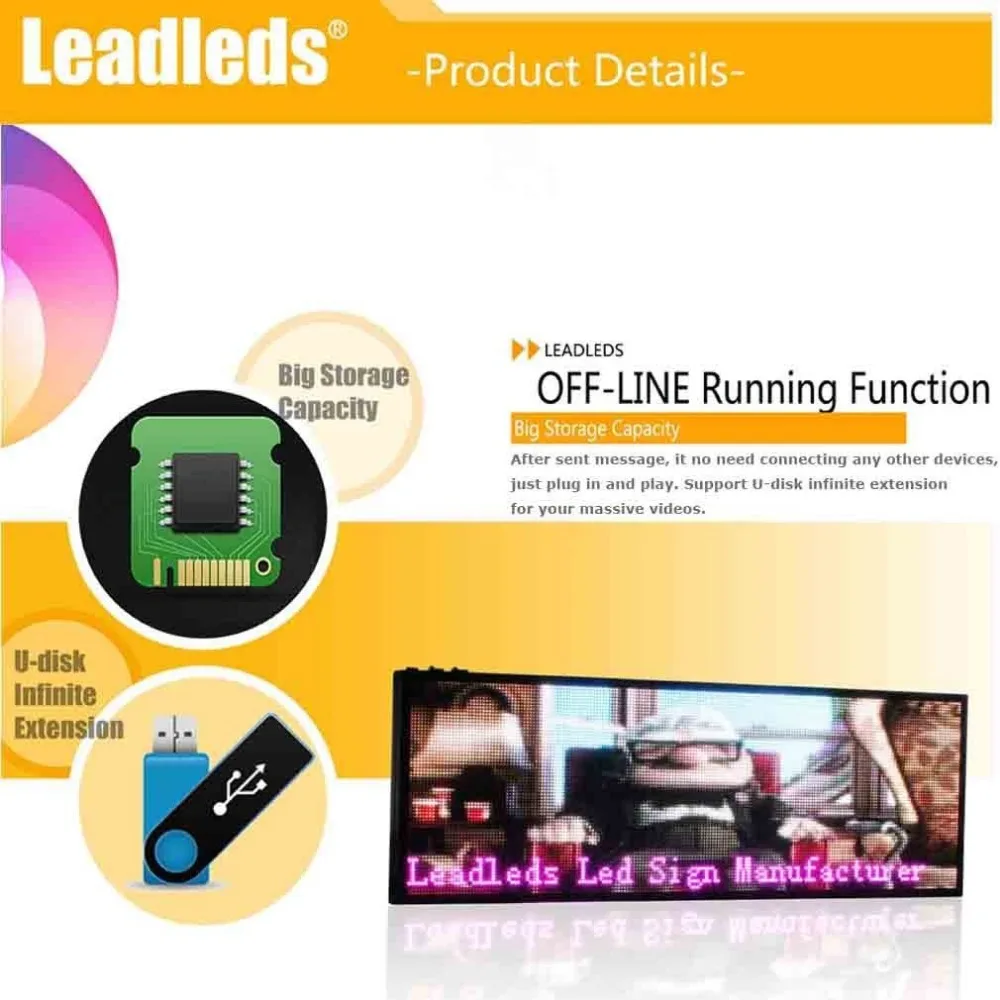 32 X 11inches HD Inches Full Color Indoor LED Video Display Screen Clearly Display Video / Music(voice)