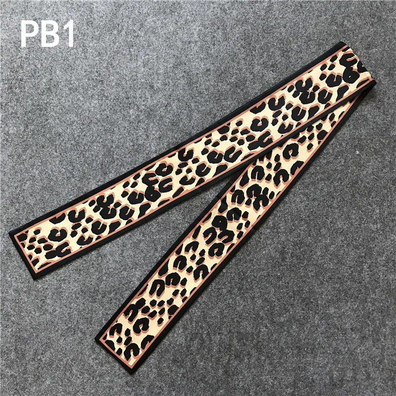 Bufanda de seda con estampado de leopardo para mujer, pañuelo femenino de marca de lujo, a la moda, 2023