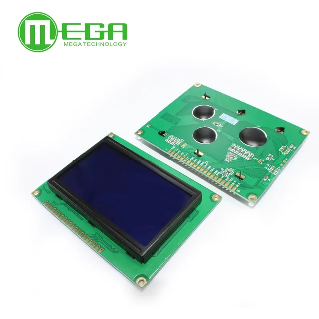 1 sztuk 12864 128x64 punktów graficzny niebieski/żółty zielony kolor podświetlacz wyświetlacza LCD moduł raspberry PI