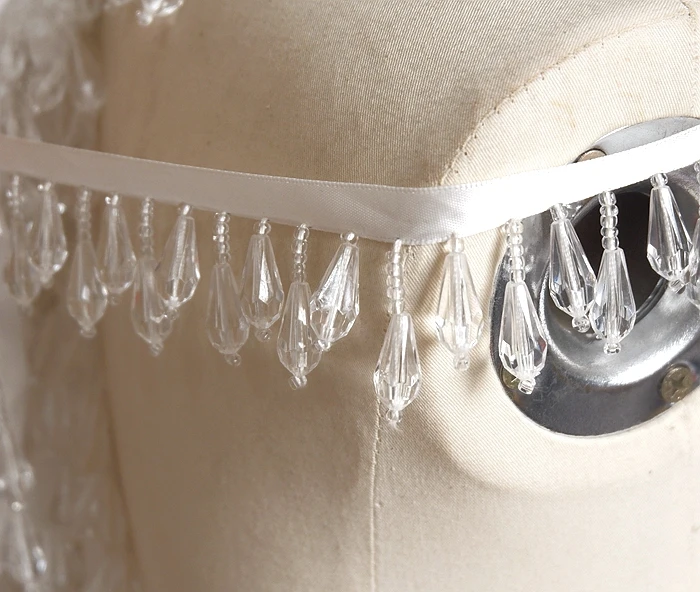 2 mt/los Perlen Anhänger Spitze Trim Quaste Breite 4 CM Handgemachte DIY Hause Dekoration Bühne Kleidung Hochzeit Kleid Vorhang Zubehör – Detail 7