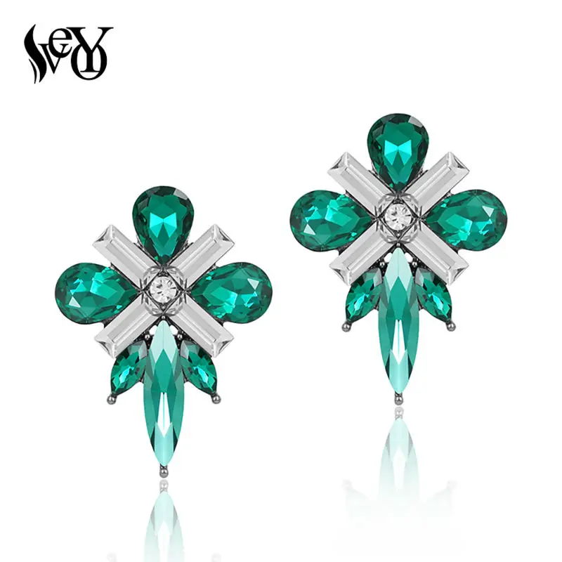 VEYO Luxury Stud Crystal Earrings For Women Vintage Jewelry Top Quality Wholesale