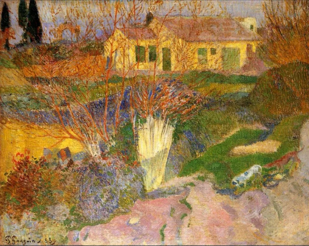 High quality Oil painting Canvas Reproductions Mas, near Arles (1888)  by Paul Gauguin hand painted