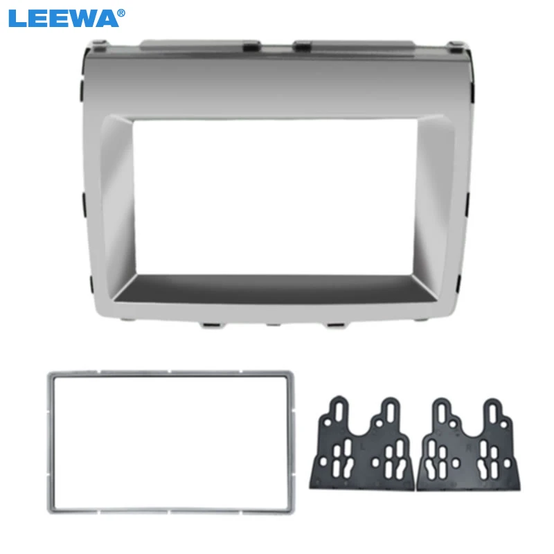 LEEWA 2DIN Car Stereo Radio Fascia Frame For For Mazda MPV 2006+ Mazda 8 Audio Interface Plate Panel Dash Trim Kit #CA5013