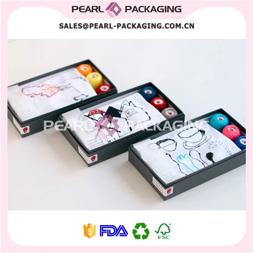 

DIY T-shirt and Accessories Packaging Box, Knitting and Sewing Yard Gift Set Packaging Paper Box 500pcs/lot