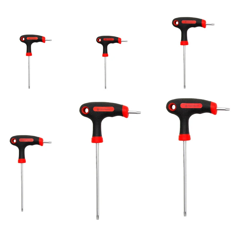 1 Pc Chromium-molybdenum Alloy Steel T-Handle Grip Torx & Hex Allen Key Screwdriver Driver Tool T10/T15/T20/T25/T30/T40