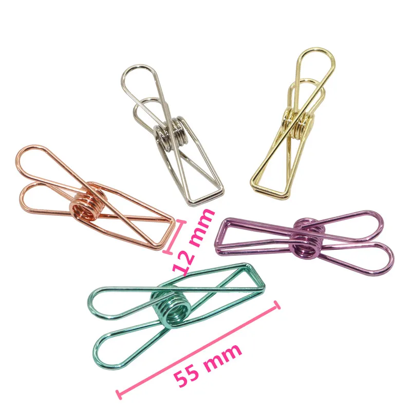 5 Pcs Hollow Out Metal Binder Clips Book Bill File Cute Fish Clip Notes Letter Paper Clip Office Supplies