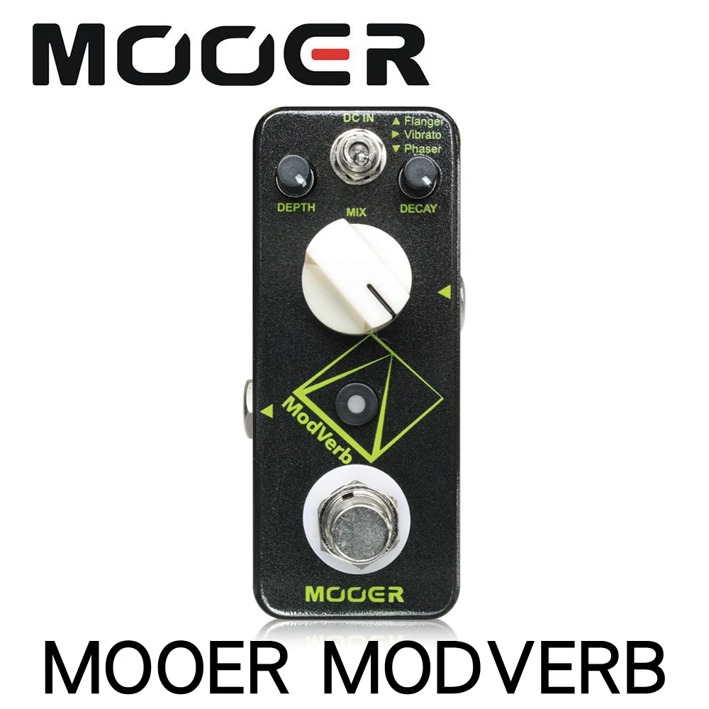 

Mooer Modverb Modulation Reverb effect Electric Guitar Pedal Depth Decay Control Flanger Vibrato Phaser Switch