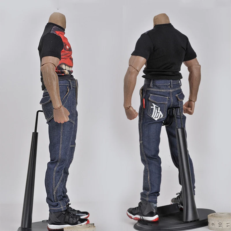 1/6 Scale ชายคลาสสิกกางเกงยีนส์สำหรับ12นิ้วรูป Body Dressup อุปกรณ์เสริม Mini ทหารทหารชุดดัดแปลงเสื้อผ้า