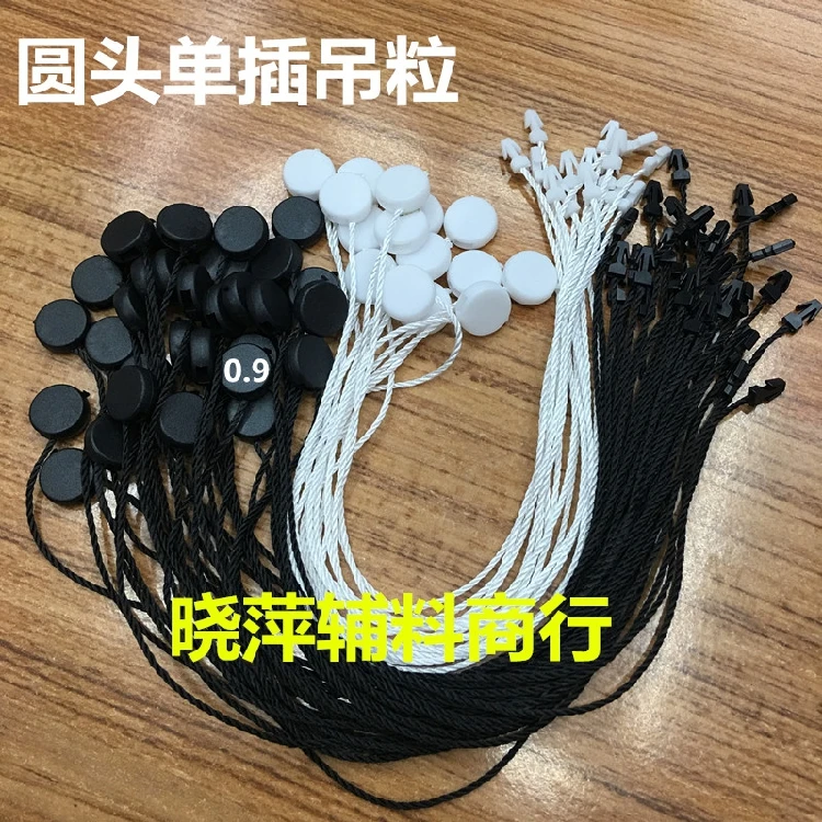 

in stock Good quality plastic one side head apparel hang tag strings cord for garment price 1000pcs/lot