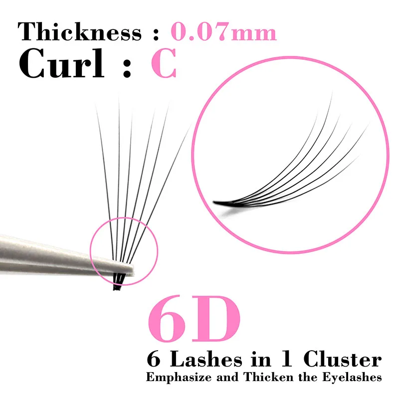 Navina 3D/6D Lashes Premade Volume Fans Eyelash Extension Russian Volume Pre made Lash Extensions False Mink Eyelashes Cilios