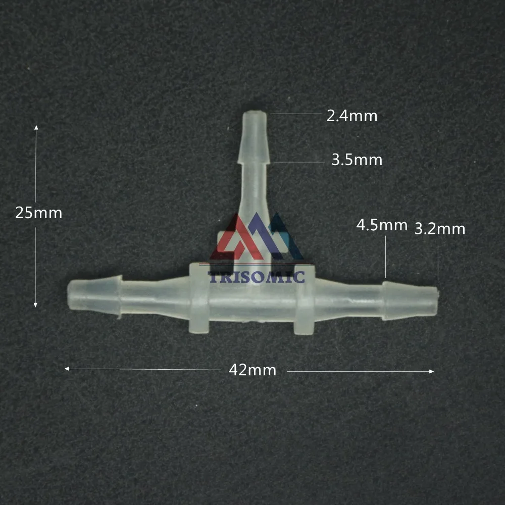 

3mm*2mm*3mm T type Reducing Connector Tube Joiner Material PP Plastic Fitting Fish Tank Airline Aquarium