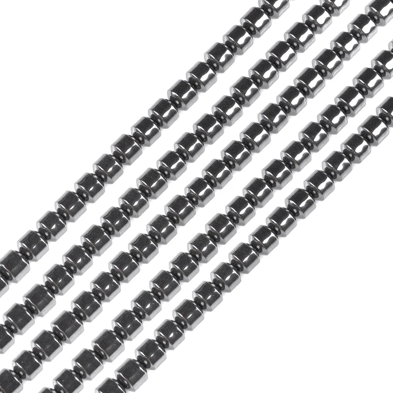 Aaa Nature Stone Black Hematite Beads 7.5*8mm 52pcs Cylinder Shape Beads For Diy Jewelry Necklace Bracelet Making Accessories