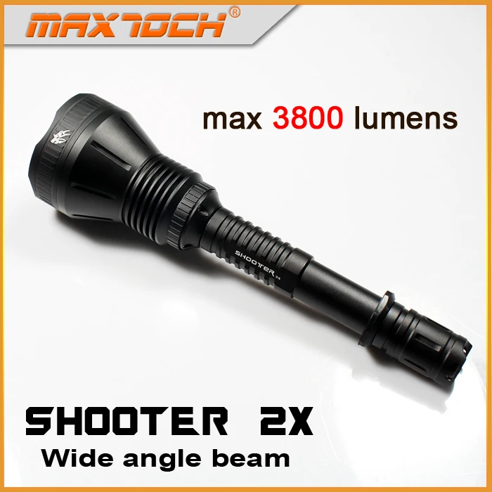 MAXTOCH 2X XHP70.2 version WIDE angle beam, 3800 lumens, 650 meters, Neutral White Wide Angle Flood Beam Search Flashlight