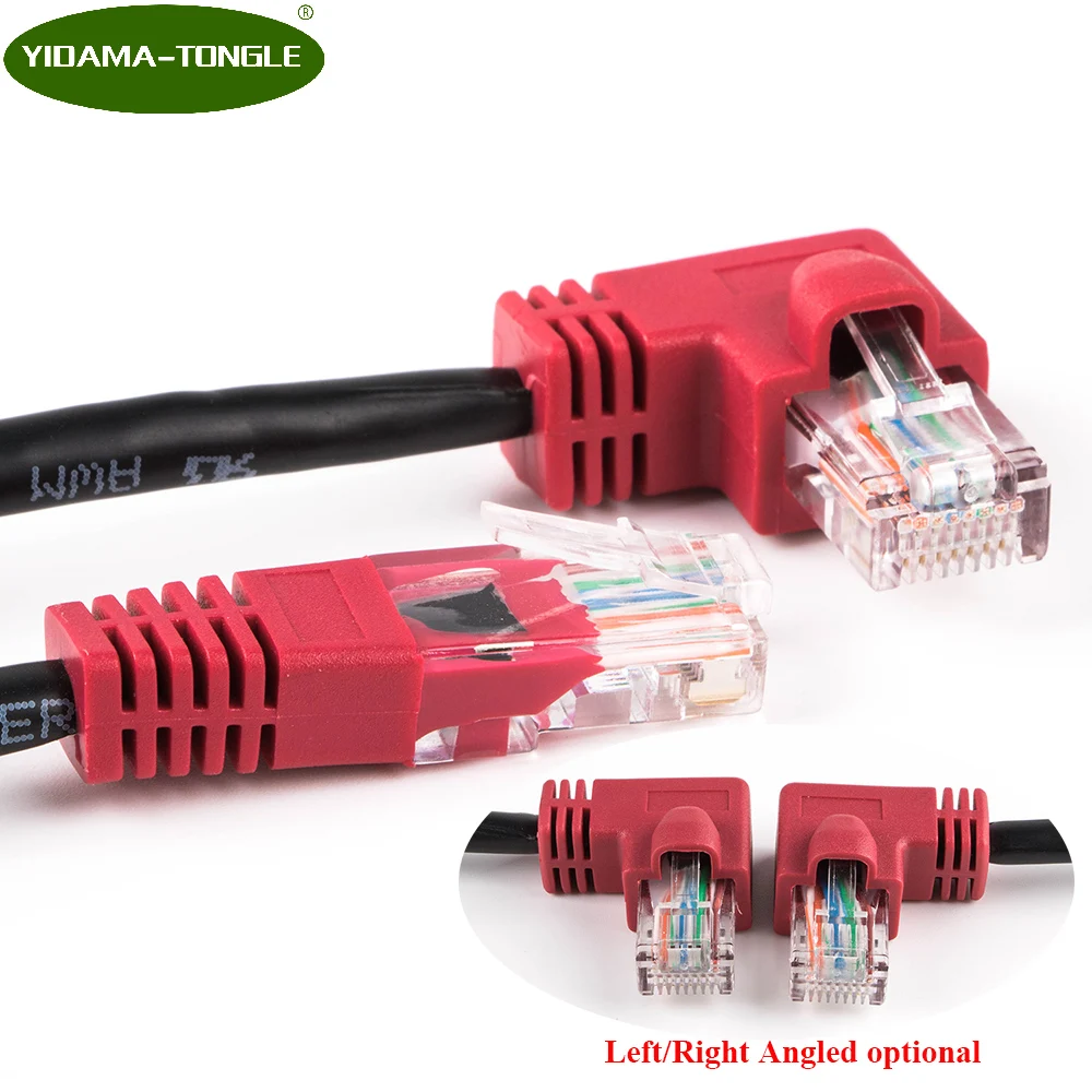 Cat5e Lan Ethernet Cable UTP Cat 5 RJ45 Network Patch Left and Right Angle For PS2 PC Computer Router Cord