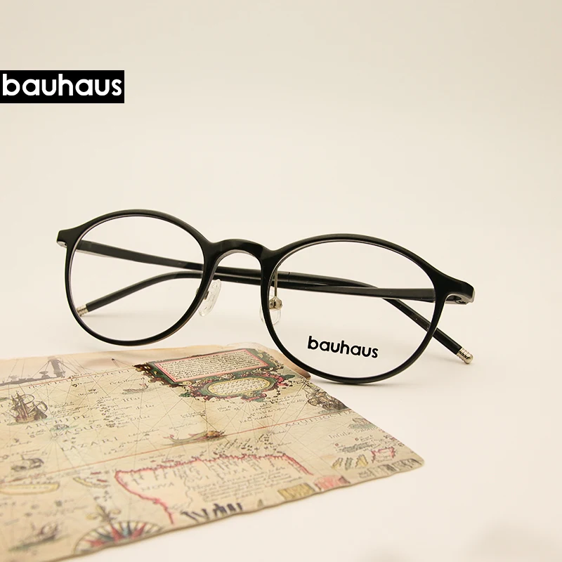 bauhaus  2019 high quality  Vintage Retro Round Eyeglasses Frame Women Prescription Glasses Men Optical Eyewear Glasses Frame