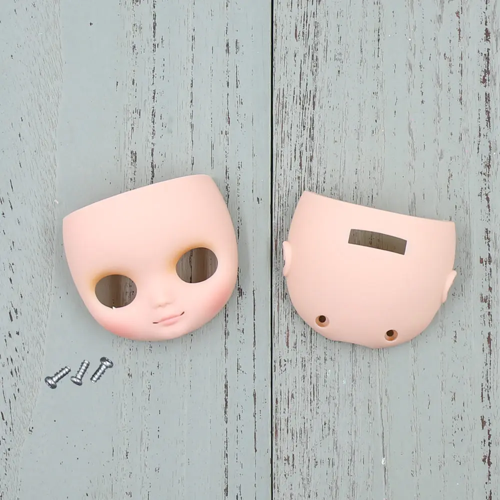 Middie Blyth faceplate with the Back of the Surface Shell and Screw White Skin matte shell and glossy shell