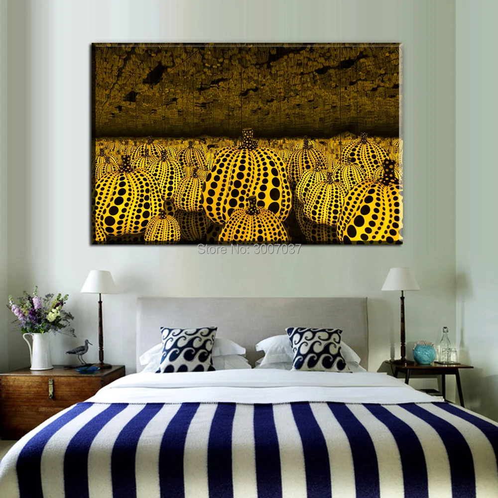 Cuadros Decoracion Free Shipping Yayoi Kusama Frameless Hand Painted Oil Painting Modern Vintage Retro Gifts Wall Art Quotes