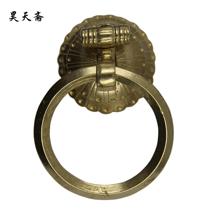 [Haotian vegetarian] bronze door knocker antique copper door handle cymbals handle HTA-117