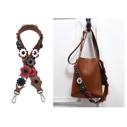 90cm Leather Bag Shoulder Strap Colorful Rivet Studs  Handbags Handles Crossbody  Replacement Straps Accessories Customization