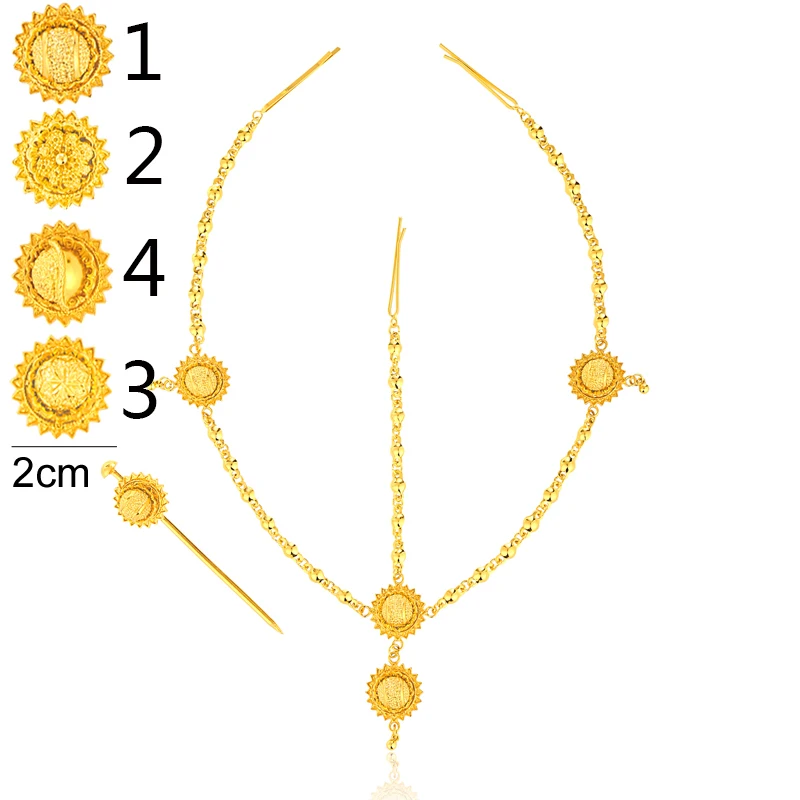 Ethlyn Ethiopian Habesha jewelry hairwear  Gold Color jewelry hair  accessories for  Ethiopian women