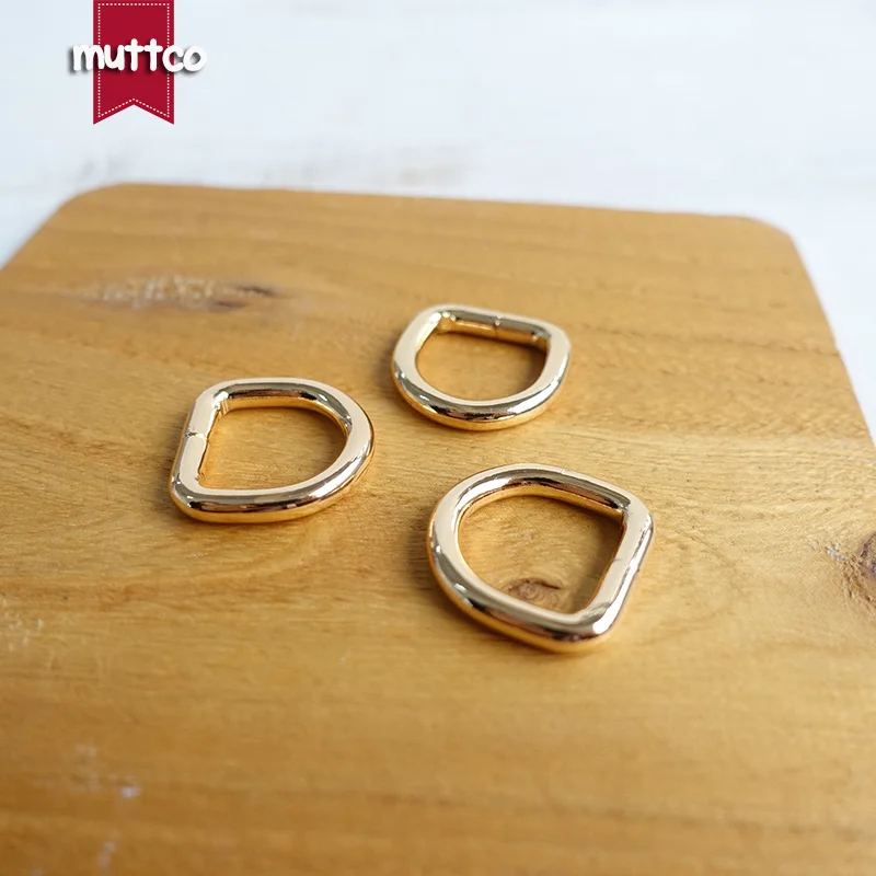 D-shaped buckle Non-Welded Dee Rings 15mm webbing strapping sewing zinc alloy metal crafts D rings plated metal buckle DK-015G