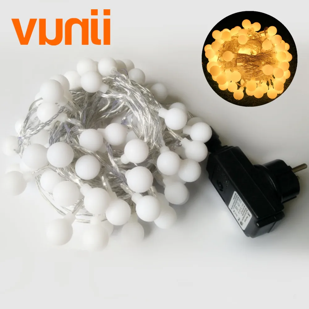 10M 100LEDs Mini Ball Global LED String Light EU 220V Twinkle 8 Modes Change Waterproof Fairy Lights for Wedding/Party/Garden