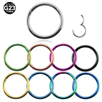 1 Adet G23 Titanyum Menteşeli Segment Burun Halkası 16g ve 14g Meme Ucu Tıkırtısı Kulak Kıkırdağı Tragus Helix Dudak Piercingi Unisex Moda Takı 10 best sales Ahtapot piercingi - №10