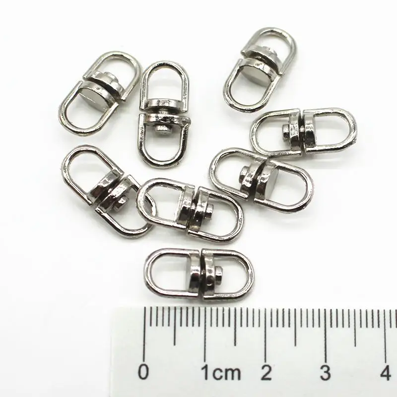 

8*19mm Strong Swivel Keychain Connector 50Pcs Metal Connectores Letter 8 Shape Twist Connectors For Jewelry Diy Key Chain