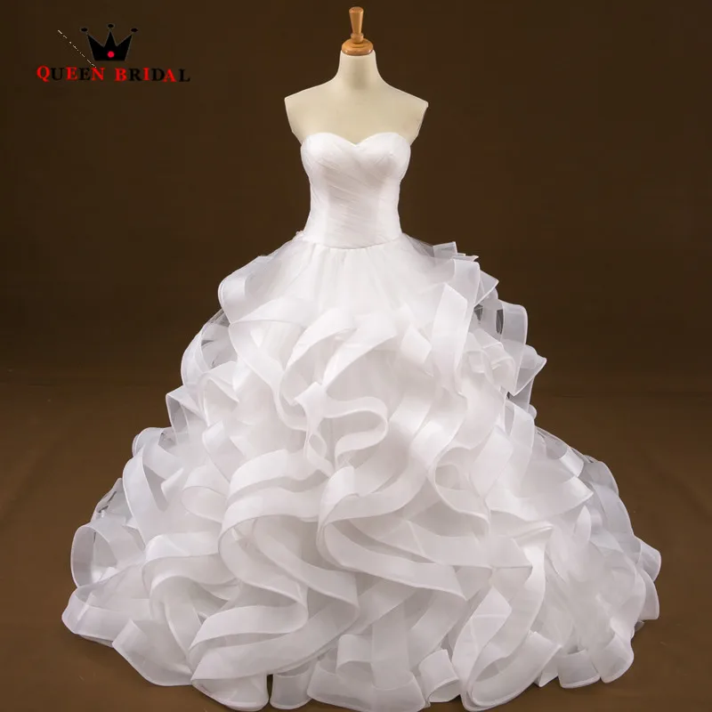 

Custom Made Ruffly Princess Wedding Dresses Ball Gown Sweetheart Long Formal Bride Wedding Gown 2023 New Vestidos De Novia WD20