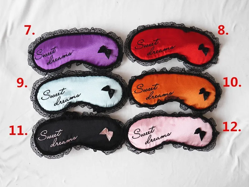 New 100% double pure Silk Eye Mask Sleeping Mask Eyeshade Soft and Smooth Hand Washable with princess charisma Lace design