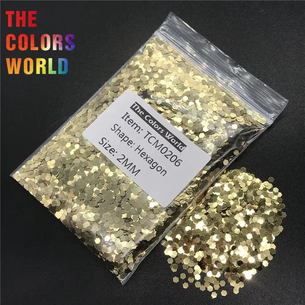 

TCM0206 Green Gold Color Metallic Luster Hexagon Shape Nail Glitter Nail Art Decoration Makeup BodyPaint Henna Handwork Material