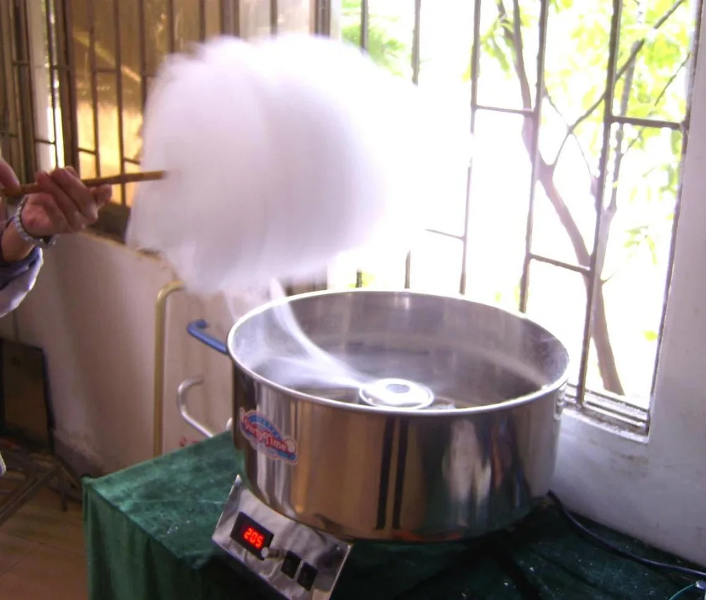 Komercyjna maszyna do produkcji waty cukrowej Maszyna do produkcji cukru i piasku Elektryczna fantazyjna nić cukrowa Candyfloss DIY Maszyna do marshmallow