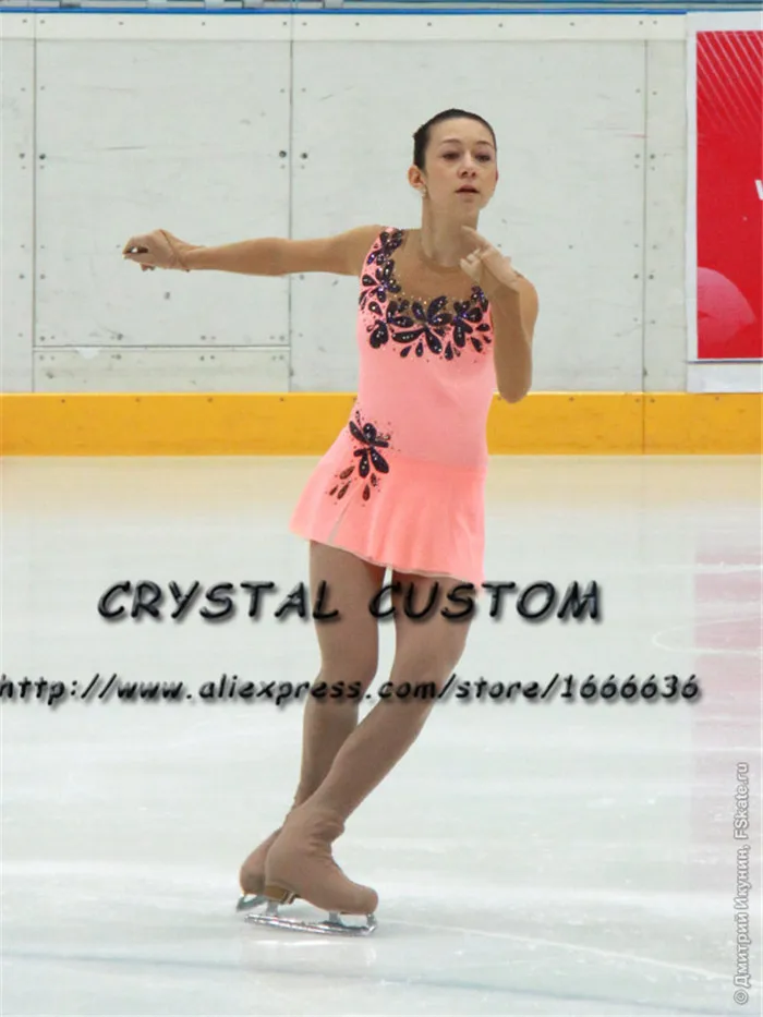 Crystal Custom Figure Skating Dresses For Girls Graceful New Brand Ice Skating Dresses For Competition DR4315