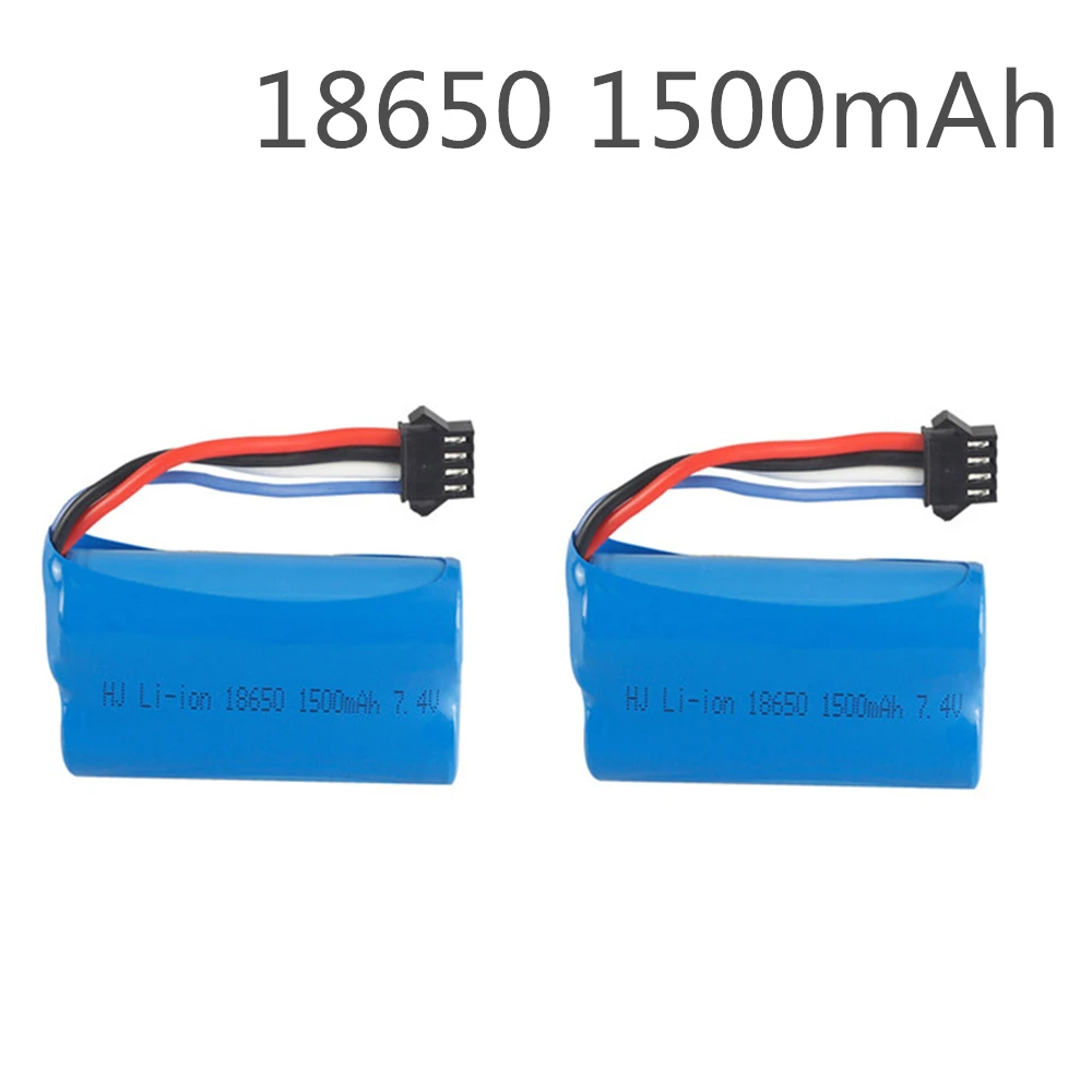 2pcs 7.4v (3.7vx2) 1500mah 15C 18650 Plugue Da Bateria Li-ion SM-4P RCHQ961 962 UD1902 1002 brinquedos bateria