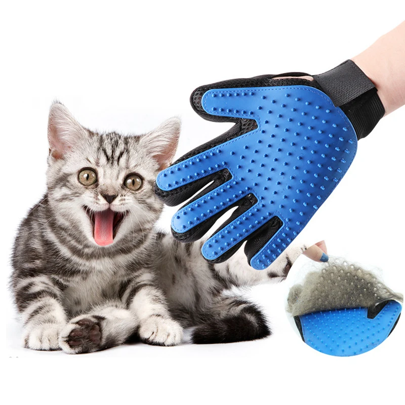 Pet Glove Cat Grooming Hair Deshedding Brush Efficient Dog Comb for Bath Remover Clean Massage For Animal Pet Supplies