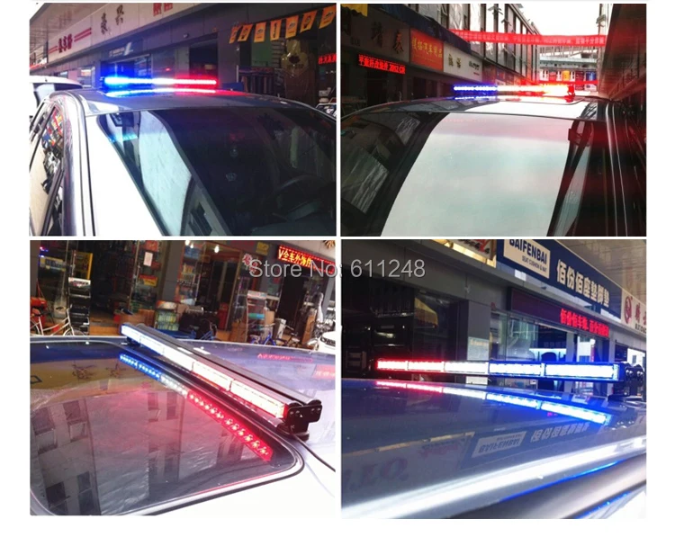 72W Super Bright Led Strobe Flash Warning Light Bar 23.6'' Led Light Bar 4x4 Offroad Flashlight Amber Red Blue Led Police Lights