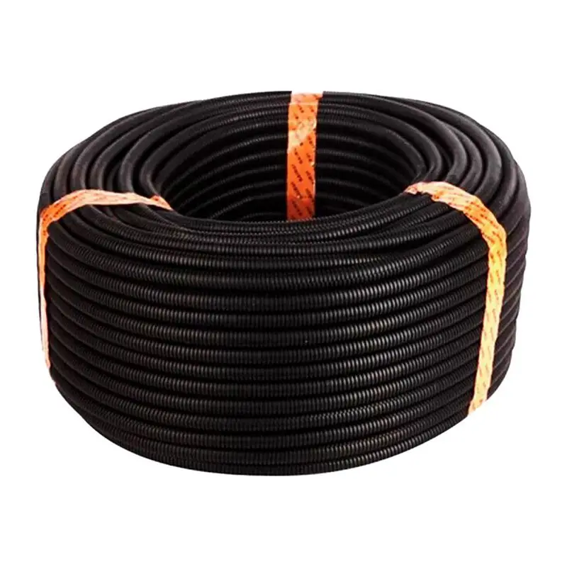 20 Ft 1/4 inch Split Wire Loom Conduit Polyethylene Tubing Black Color Sleeve Tube