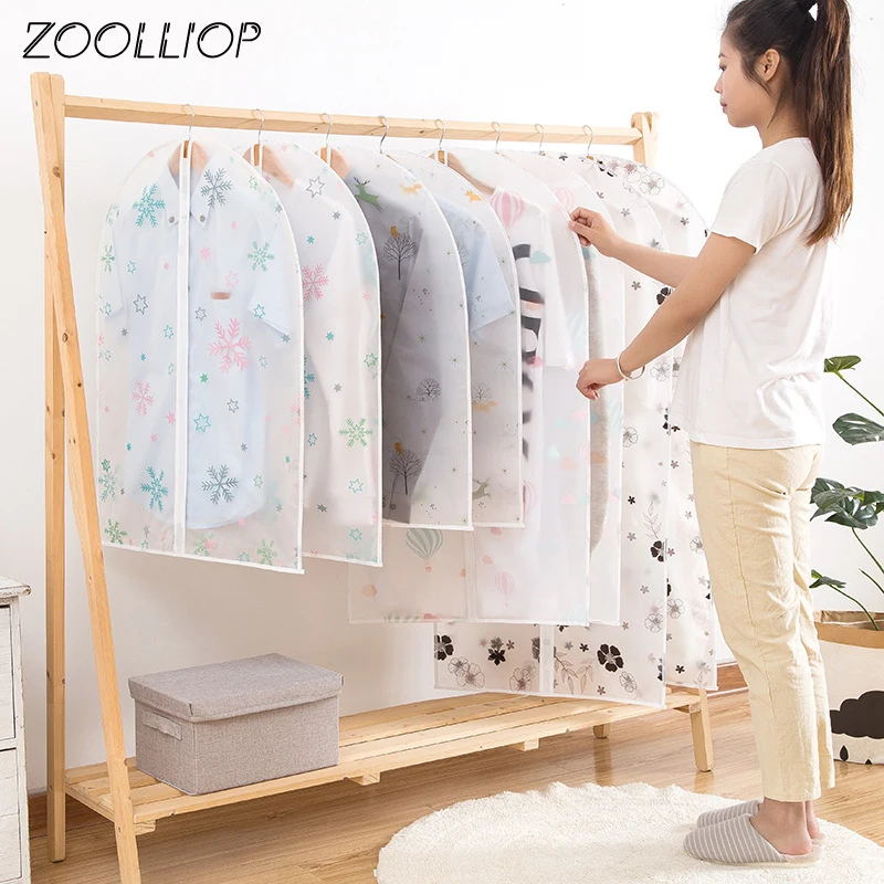 Vacuum Bags For Storing Clothes Garment Suit Dust Cover Protector Wardrobe Storage Bag Cloth Hanging Garment Coat Dustproof New
