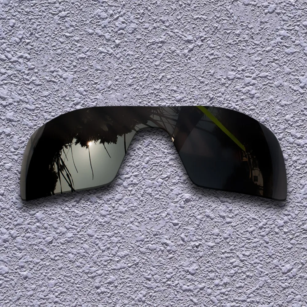Black Anti-scratch Polarized Replacement Lenses for Oakley Oil Rig Sunglasses