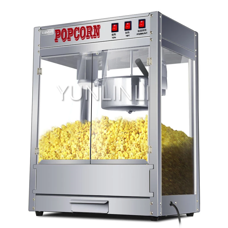 

Commercial Popcorn Maker Electric Popcorn Machine Electric Puffed Rice Maker Automatic Corn Popper ZA-08