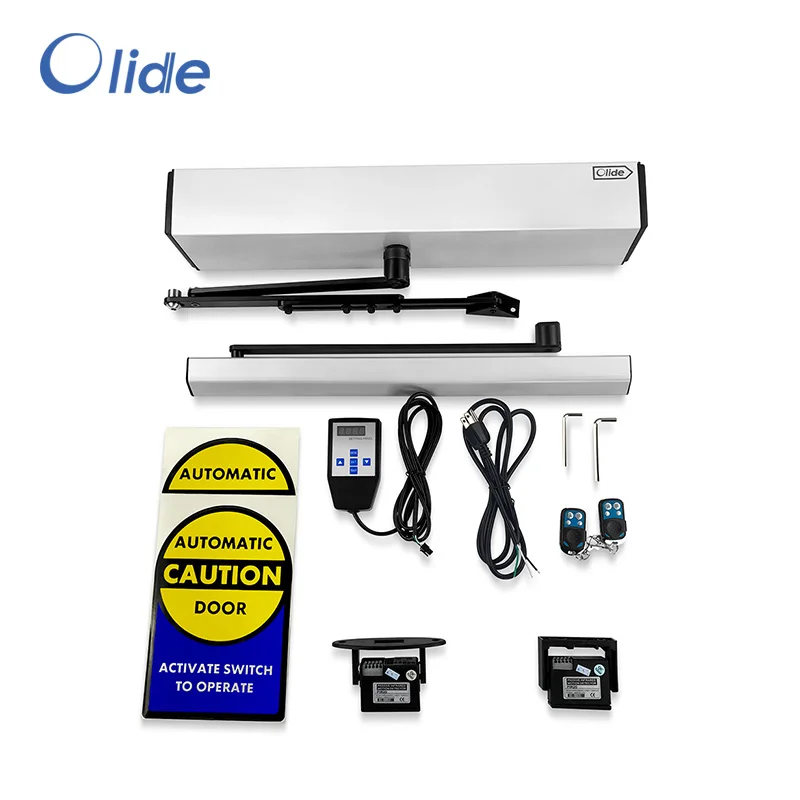 Olide Automatic Swing Door Operator with Passive infrared Motion Sensor, Touchless Remote Control Door Opener