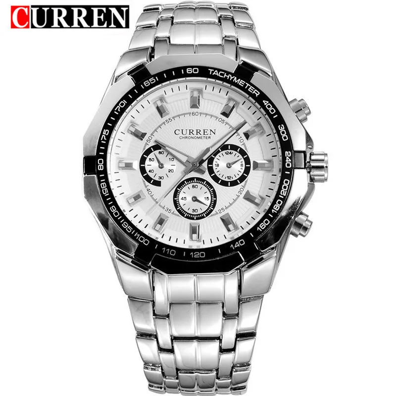 Top Brand Luxury Watch CURREN Casual Military Quartz Sports Wristwatch Full Steel Waterproof Men\'s Clock Relogio Masculino