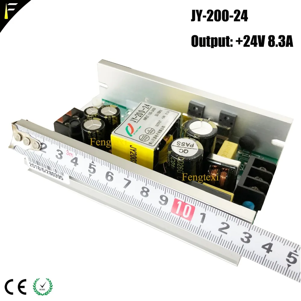 JY-200-24 전원 보드 공급 장치 교체 예비 부품 키트 12 V 24V 9.3A 무대 홍수 빛 방수 파 수 빛