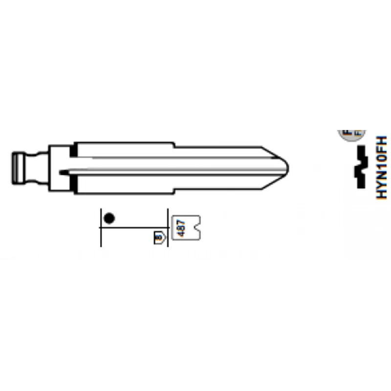 KEYECU 10x KEYDIY Universal Remotes Flip Key Blade 120#, HYN10 for Hyndai, for Ssangyong