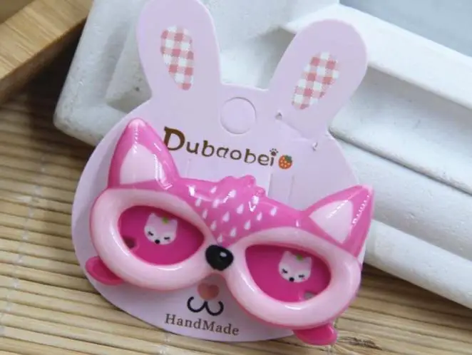 

Pet Dog Hair Clips Pet Grooming Hair Accessories Bows acrylic cartoon cat rabbit eyeglass frame hair clip 20pcs/lot