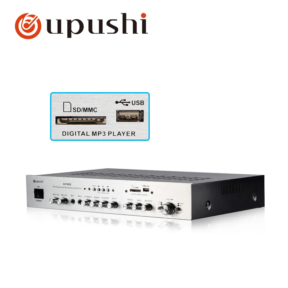 5 canali karaoke amplificatore 160w bluetooth mixer karaoke professionale amplificatore di oupushi sistema home theater con usb, SD card