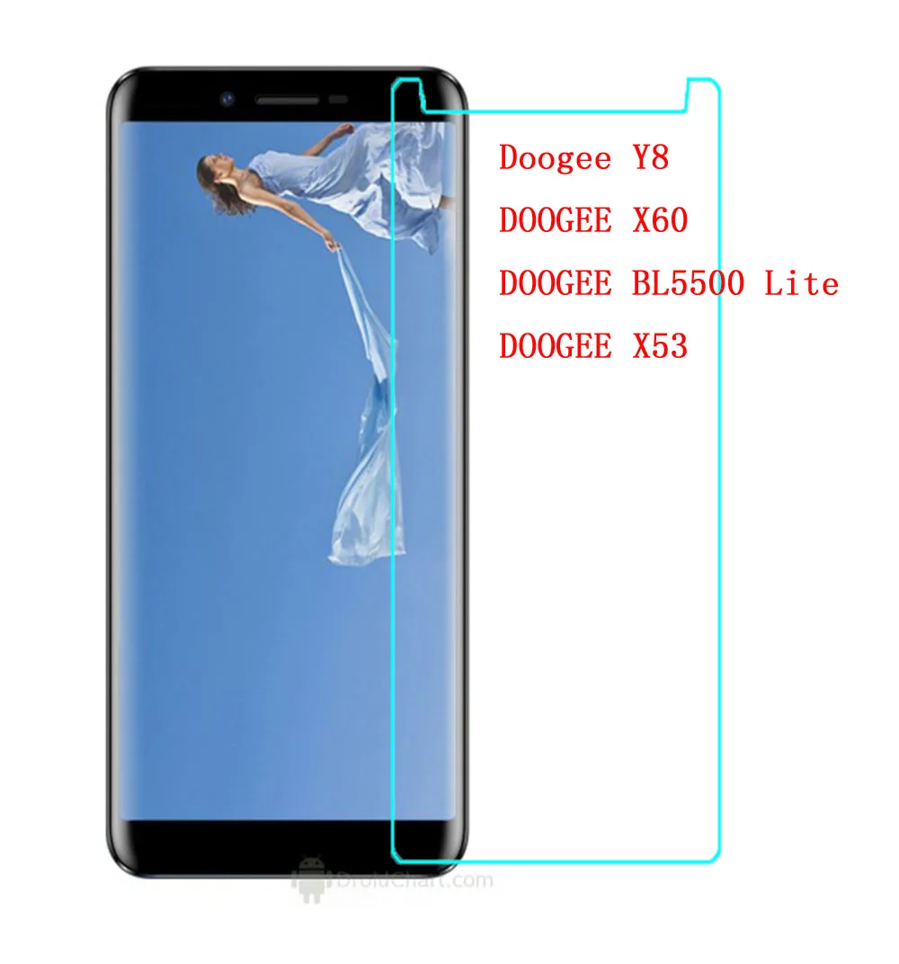 For Doogee Y8 Y 8 Tempered Glass 9H Protective Scratch proof Screen Protector For X60 X53  BL5500 Lite Smartphone Glass Film