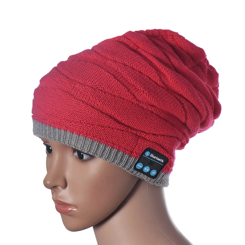 Knit Beanie Smart Wireless Bluetooth-Compatible Cap Headset Headphone Speaker Mic Magic Sport Winter Music Hat of Boy&Girl&Women