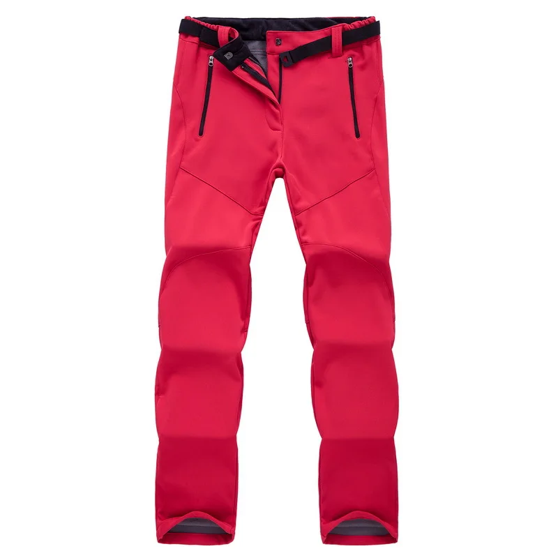 TRVLWEGO Hose Wandern Skifahren Thermo Softshell Snowboard Camping Skaten Wasserdichtes Fleece für Damen Outdoor Trekkinghose