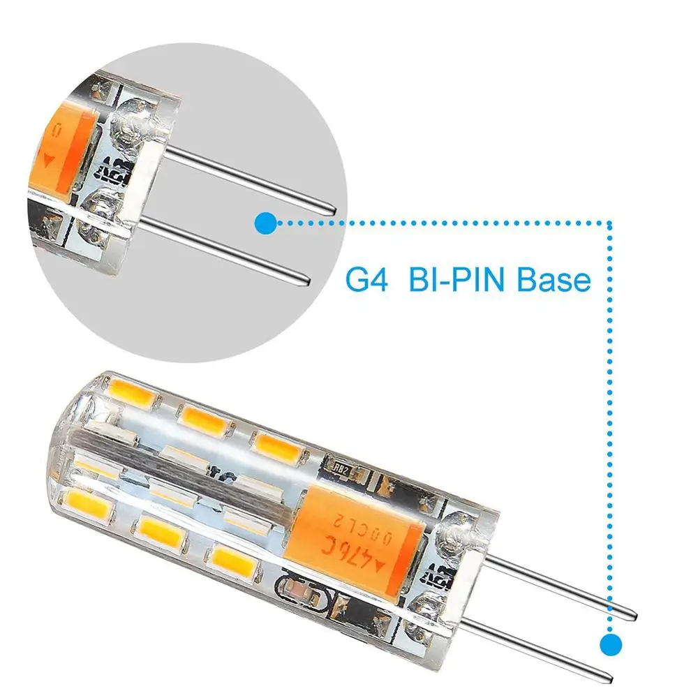 G4 Luce Della Lampadina 2W Caldo/Bianco Freddo 12V/AC220V SMD3014 24LED 360 Angolo a Fascio Lampadario luce 10 pz/lotto